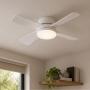 VENTILADOR DE TECHO SOCKET FAN CON LUZ LED RGB CCT Y CONTROL REMOTO BLANCO