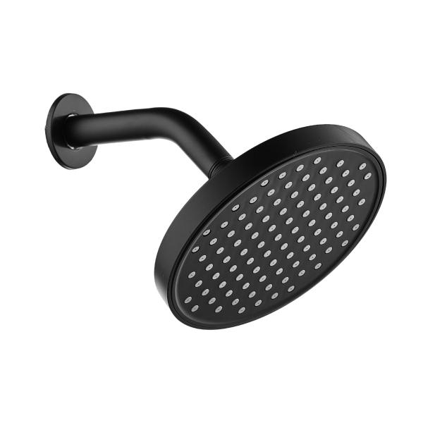 REGADERA FIJA 6" 1 FUNCIÓN NEGRA LINA