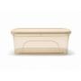 CAJA ZAPATERA BEIGE CLARIFICADO CON TAPA