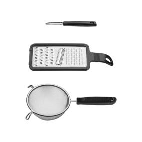 Juego de Utensilios Utilita 3 piezas Negro