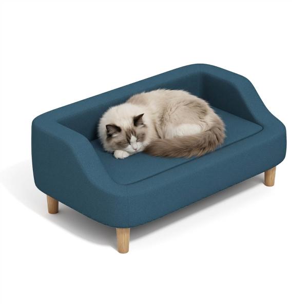 Sofá Cama para Mascotas con cojín extraíble Azul