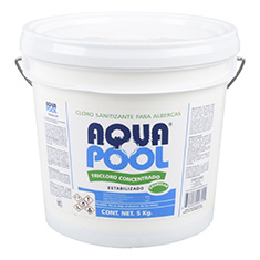aqua pool cloro sanitizante para albercas de 5 kilogramos aqua pool
