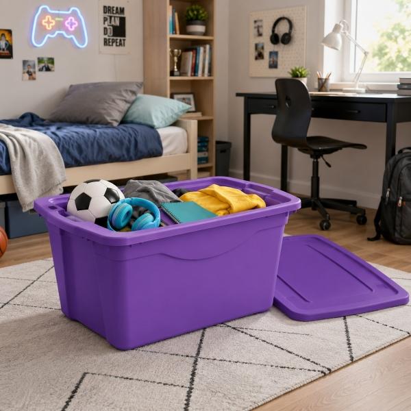 Caja de Plástico 61L / 16 gal Miami morada