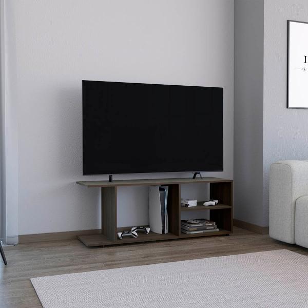 MESA PARA TV WOOD NOGAL PARA TELEVISOR HASTA 50 PULGADAS.