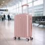 MALETA DE MANO RÍGIDA EXPANDIBLE 10KG | CON RUEDAS 360° Y FORRO IMPERMEABLE, ROSA.