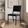 SILLA DE COMEDOR TAPIZADA ZOVI COLOR NEGRO
