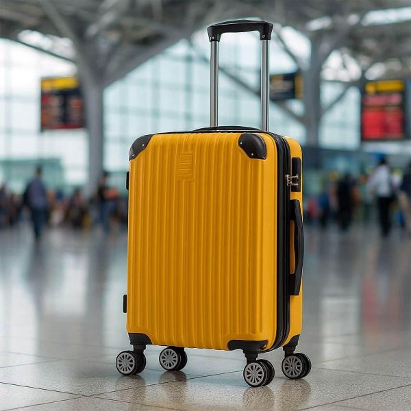 MALETA DE MANO RÍGIDA EXPANDIBLE 10KG CON RUEDAS 360 GRADOS AMARILLO