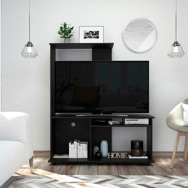 MESA PARA TV MONET WENGUE CON CAPACIDAD PARA TELEVISOR DE 50 PULGADAS.