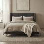 CAMA KING SIZE HAMPTON - COLOR AZUL MARINO