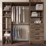 CLOSET 2 TORRES CON 4 CAJONES MELAMINA NOGAL