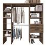 CLOSET 2 TORRES CON 2 CAJONES MELAMINA NOGAL