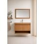MUEBLE PARA BAÑO FLOTANTE REMBRANDT 24" COGNAC MDP LAVABO MONOMANDO ESPEJO