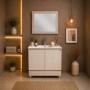 MUEBLE PARA BAÑO DE PISO LEO 29" TEKA MDP LAVABO MONOMADO ESPEJO