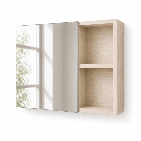 BOTIQUIN CAJU DE 50 X 12 X 40 CM ROBLE CLARO 1 ENTREPAÑO INTERNO 1 REPISA LATERAL