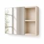 BOTIQUIN CAJU DE 50 X 12 X 40 CM ROBLE CLARO 1 ENTREPAÑO INTERNO 1 REPISA LATERAL