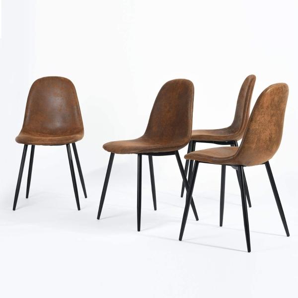 SET DE 4 SILLAS DE COMEDOR CHARLTON MARRÓN 43 X 46 X 86 CM