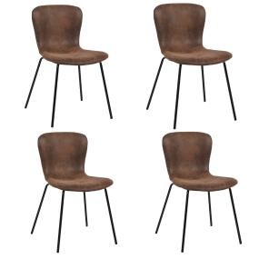 SET DE 4 SILLAS DE COMEDOR KOZIELLO MARRÓN 47.4 X 48 X 77 CM