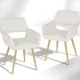 SET DE 2 SILLAS DE COMEDOR CROMWELL BEIGE 46 X 44 X 78 CM