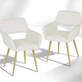 SET DE 2 SILLAS DE COMEDOR CROMWELL BEIGE 46 X 44 X 78 CM
