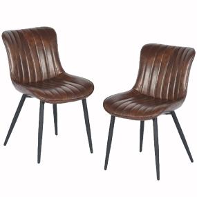 SET DE 2 SILLAS DE COMEDOR NABEORA MARRÓN 44.5 X 46.5 X 79 CM