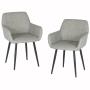 SET DE 2 SILLAS DE COMEDOR LYANCO GRIS 55 X 40.5 X 76.5 CM