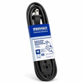 EXTENSIÓN DOMÉSTICA DE 2M CON CABLE SPT-2 NEGRO DE COBRE