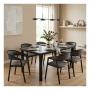 Set de Comedor para 6 Personas Zovi Camila Color Negro y Gris