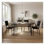 Set de Comedor para 4 Personas Camila Zovi Color Gris y Negro