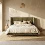 Cama Queen Size Hampton - Color Verde Moss