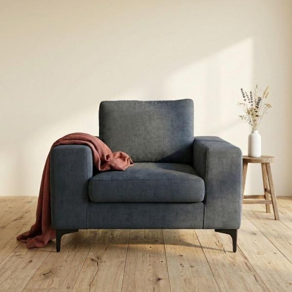 Sillón Individual Eula Color Azul Marino