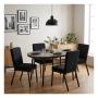 Set de Comedor para 4 Personas Camila Zenta Color Gris y Negro