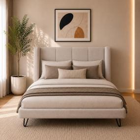 Cama Queen Size Hampton - Color Ivory