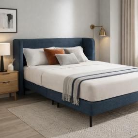 Cama Queen Size Asana - Color Azul Marino