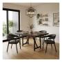 Set de Comedor para 4 Personas Zenta Camila Color Nogal y Gris