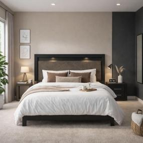 Cabecera King Size con 1 Buró Ariadna Color Chocolate