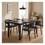 Set de Comedor para 4 Personas Zovi Camila Color Negro y Gris