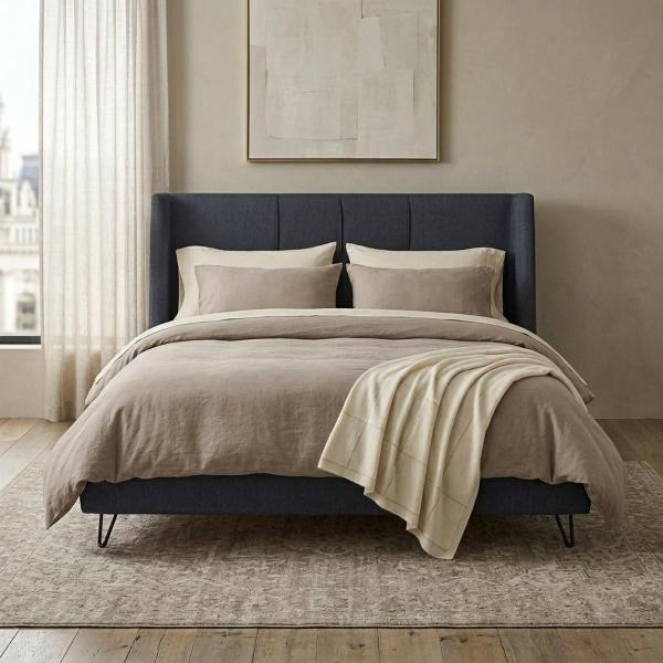 Cama Queen Size Hampton - Color Azul Marino