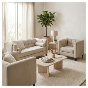 Sala Madison con 3 piezas Color Vainilla