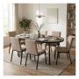 Set de Comedor para 6 Personas Camila Zenta Color Gris y Beige