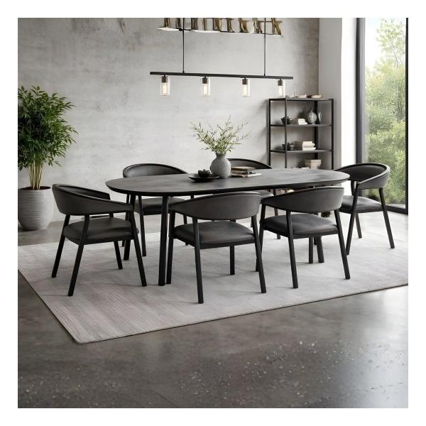 Set de Comedor para 6 Personas Camila Color Gris