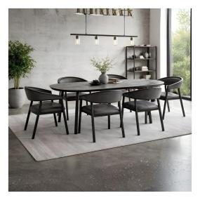 Set de Comedor para 6 Personas Camila Color Gris