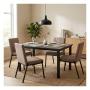 Set de Comedor para 4 Personas Zovi Zenta Color Negro y Beige