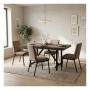 Set de Comedor para 4 Personas Zenta Color Nogal y Beige