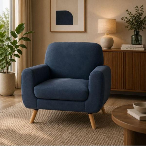 Sillón Individual Grimaldi Color Azul