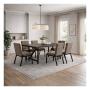 Set de Comedor para 6 Personas Zenta Color Nogal y Beige