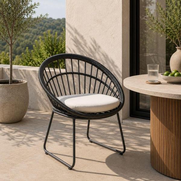 Silla para Exterior Paros - Color Negra