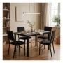 Set de Comedor para 4 Personas Zovi Color Negro