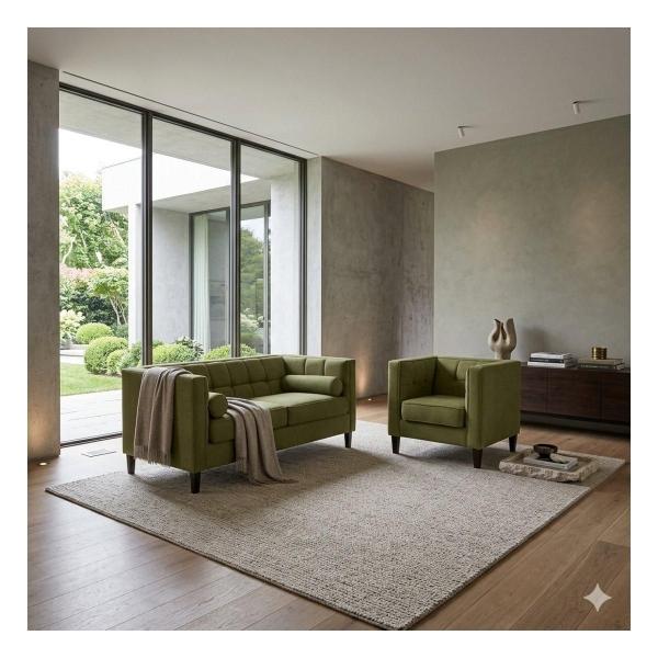 Sala Madison con 2 piezas Color Grass