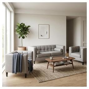 Sala Madison con 3 piezas Color Silver