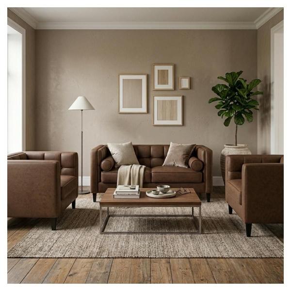 Sala Madison con 3 piezas Color Chocolate